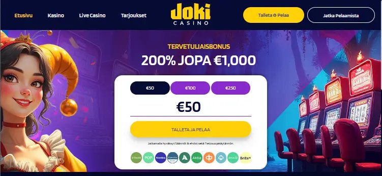 Joki Casino: Suomen suosituimpiin kasinoihin kuuluu jännittäviä kokemuksia - yleiskatsaus